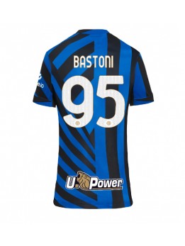 Billige Inter Milan Alessandro Bastoni #95 Hjemmedrakt Dame 2024-25 Kortermet